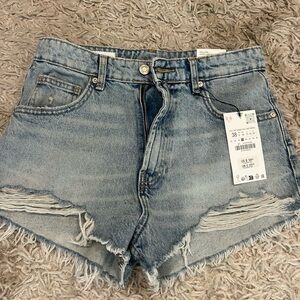 Zara Denim Blue Women's Shorts NWT size 38